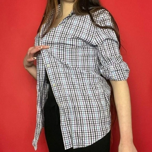 Purple and blue checkered button up 💜🩵​​​​​​​​​​​​​​​​ - Picture 5 of 5